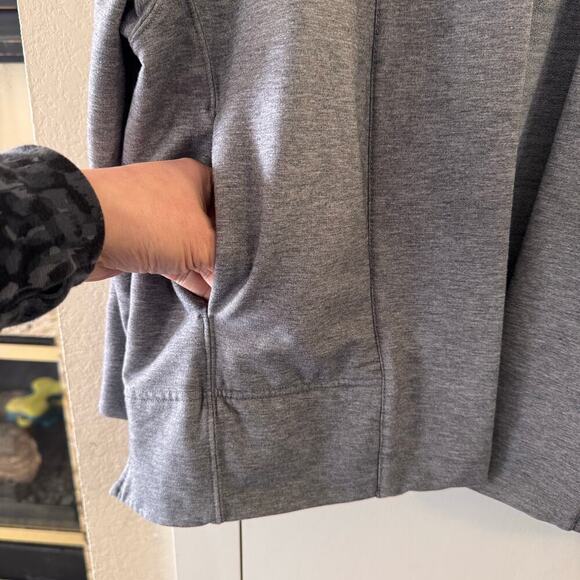 Ministry of Supply Womens Fusion Terry Open Cardigan Medium Gray Minimalist - Picture 4 of 5